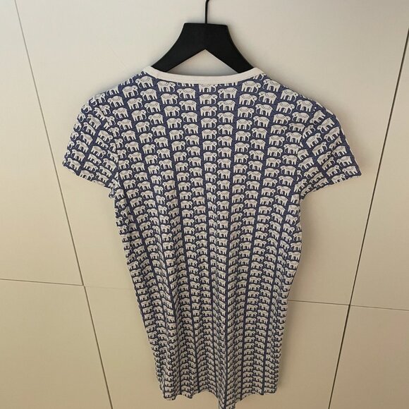 Roller Rabbit - Elephant Print Nightgown with Pocket - Blue - Picture 2 of 3